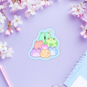 Frogs family stickers