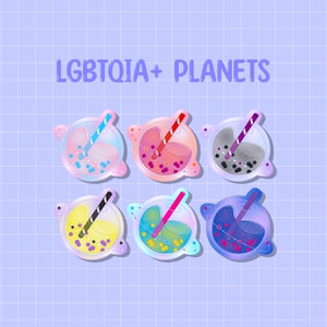 LGBTQIA+ Planets Bubble Tea (waterdicht)