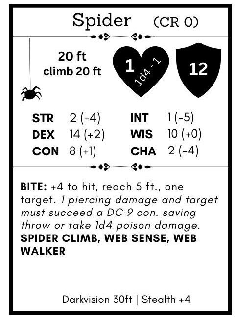 Druid Class Wild Shape Cards for Dungeons &amp; Dragons (dnd 5e) PRINTABLE ...