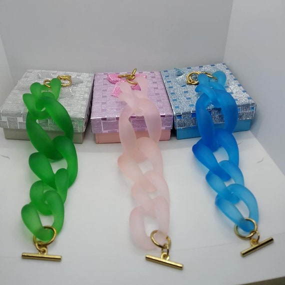 Acrylic cheap chain bracelet