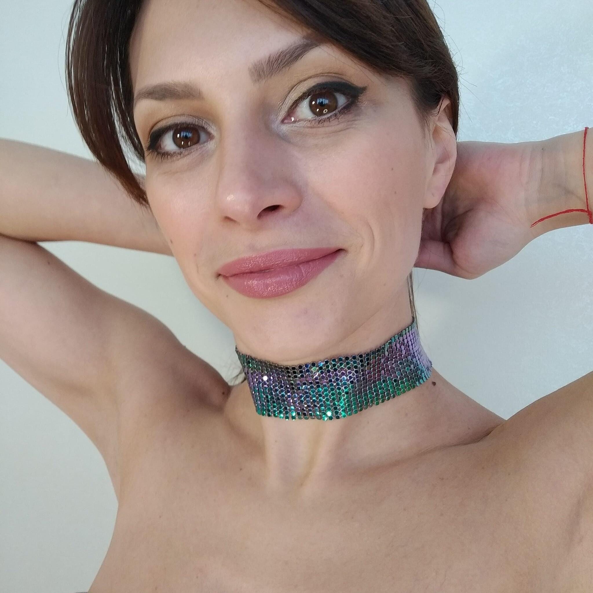 Disco Party Jewelry - Metal Mesh & Scale Necklaces - Vintage 70s 