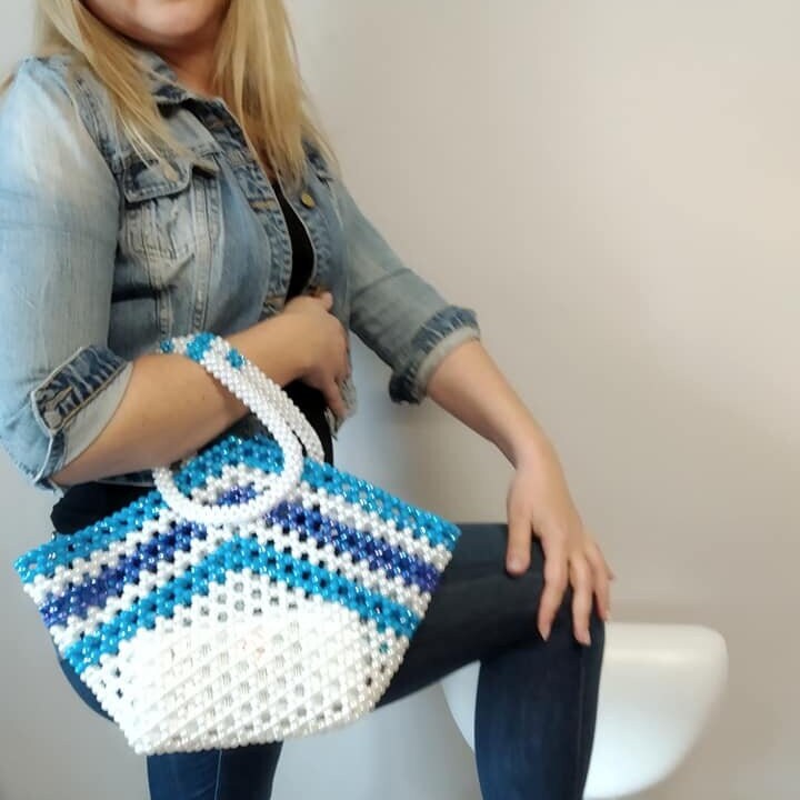 Elegant Pearl Beaded Handbag Top Handle Tote for Fashionistas - Etsy