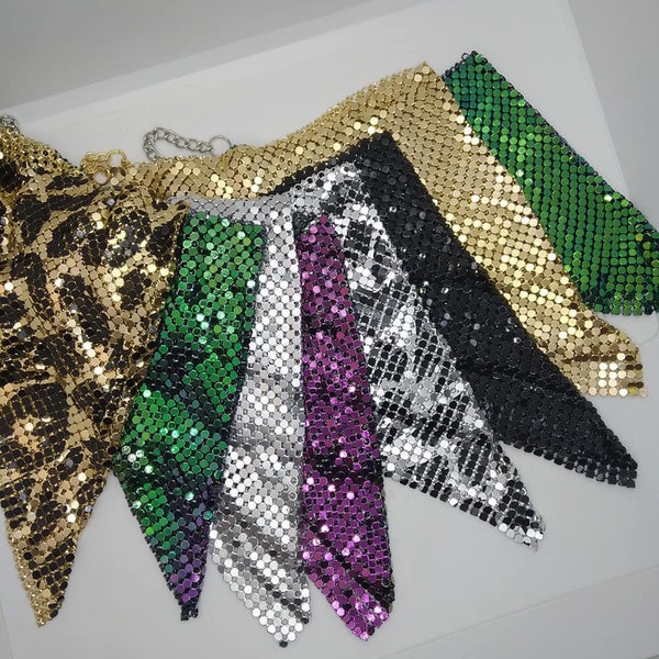 Metal Mesh Necklace Etsy