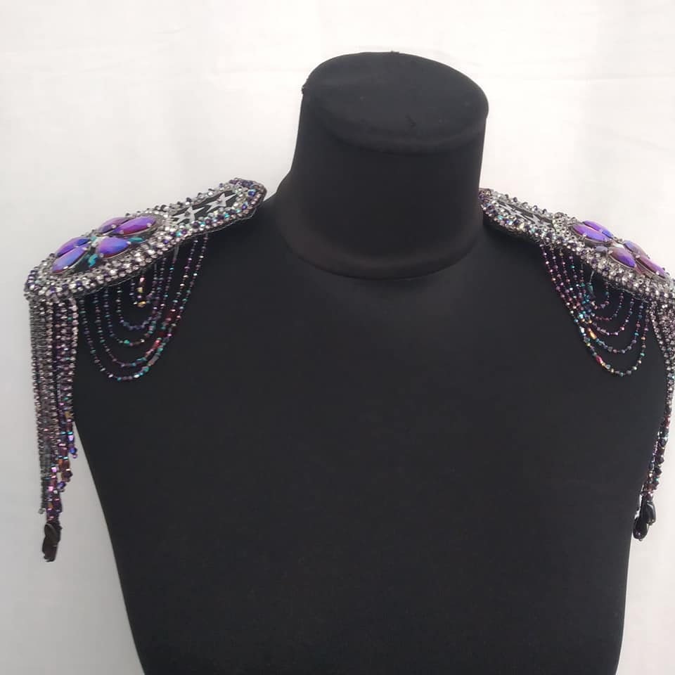 Shoulder Jewelry Carnivallong Tassel Shoulder Pads Runway Etsy