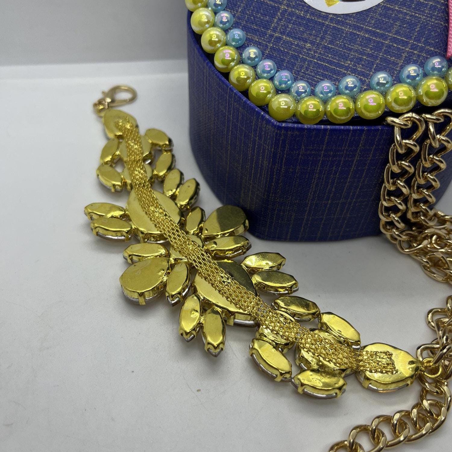 Rhinestone Chain Bling Gold Belt Metal Festival Chain Rhinestone Belt - Gold | Boston Proper main image 2