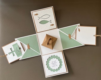 Explosion box, gift box, money gift for First Communion/Confirmation/Baptism/Confirmation