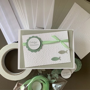 Invitations confirmation/communion/baptism craft set DIY