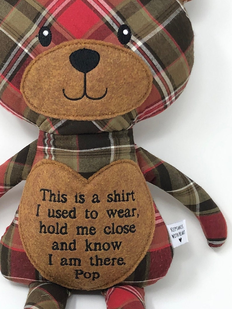 Custom memory Bear, In loving memory teddy bear, Loss of grandparent gift, Baby shower gift image 4