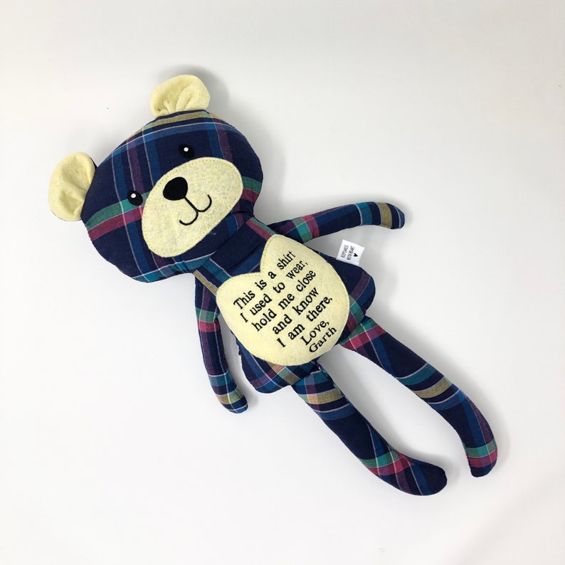 Custom memory Bear, In loving memory teddy bear, Loss of grandparent gift, Baby shower gift image 5