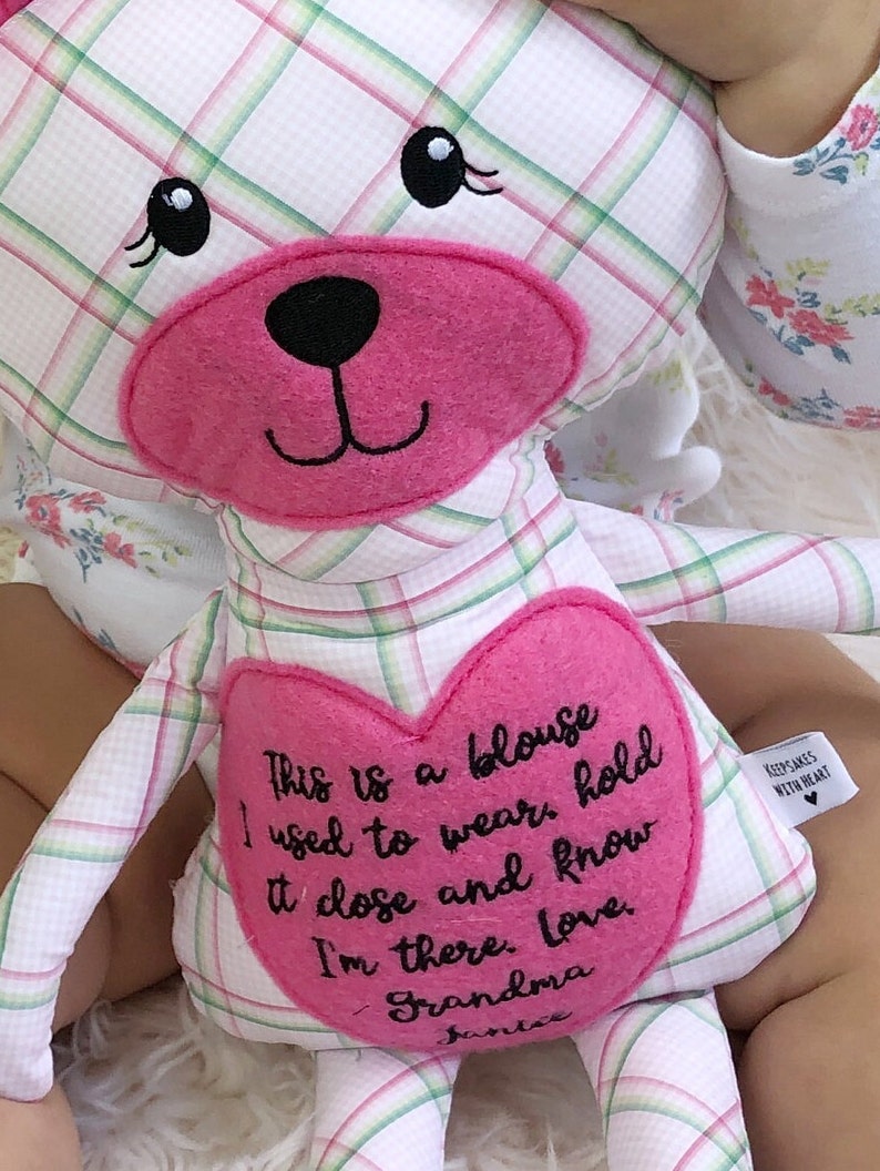 Custom memory Bear, In loving memory teddy bear, Loss of grandparent gift, Baby shower gift image 3