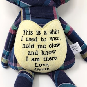 Custom memory Bear, In loving memory teddy bear, Loss of grandparent gift, Baby shower gift image 9