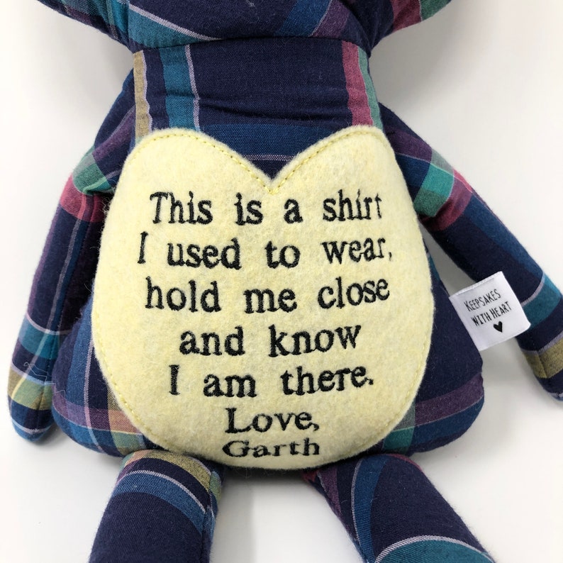 Custom memory Bear, In loving memory teddy bear, Loss of grandparent gift, Baby shower gift image 9