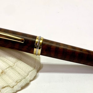Houten vulpen, snakewood vulpen, handgedraaid, gravure mogelijk