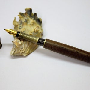 Vulpen van wengé, met de hand gedraaid, gravure mogelijk