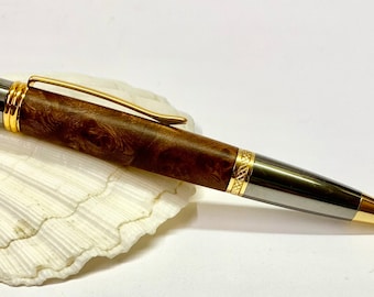 Kugelschreiber aus Ulmen Maser, Gravur möglich