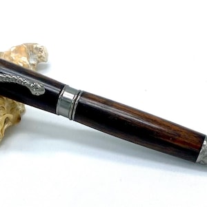 Balpen van hout, gemaakt van Ziricote edelhout, gravering mogelijk, Schlage.