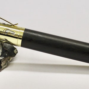 Noble rollerball, rollerball gemaakt van grenadilla, met de hand gedraaid, graveren mogelijk