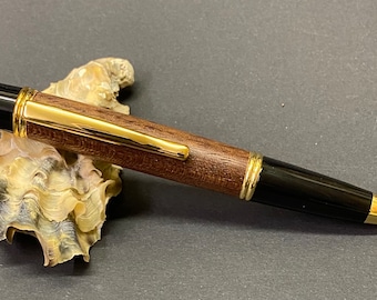 Stylo à bille twist en bois précieux wengé, possibilité de gravure, stylo à bille en bois.