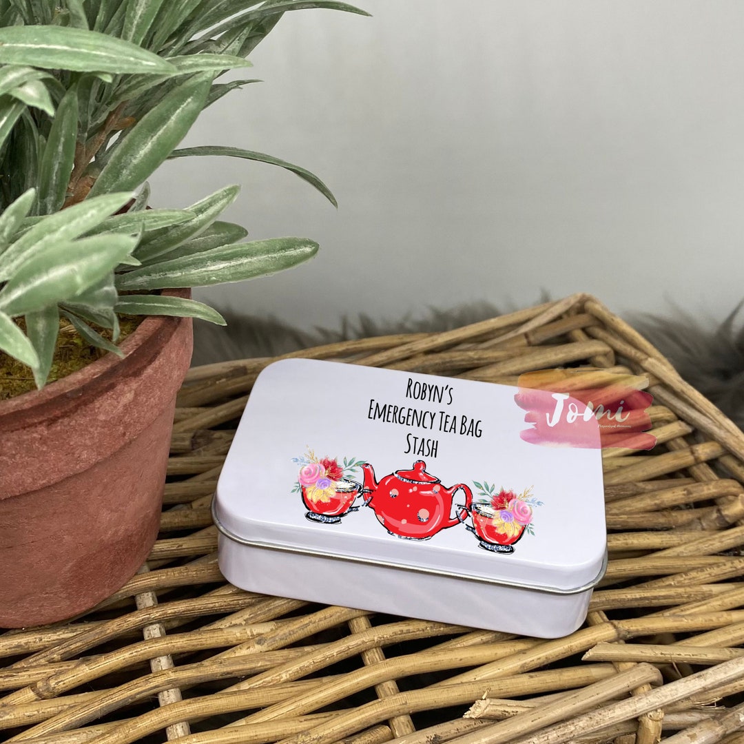 Personalised Tea Storage Tea Storage Tin Tea Bag Storage Etsy