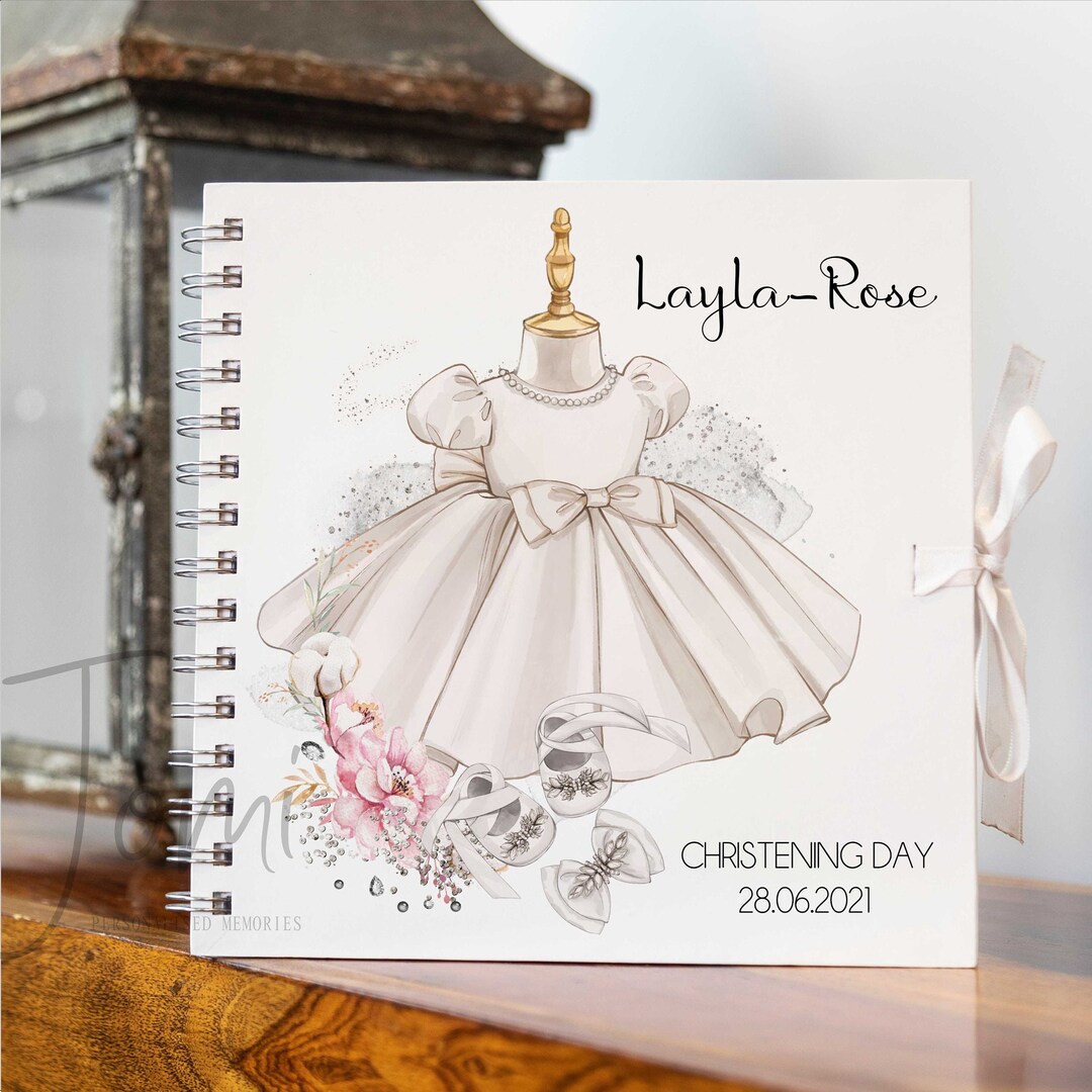 Personalised Christening Guest Book Photo Album Memory Book Etsy