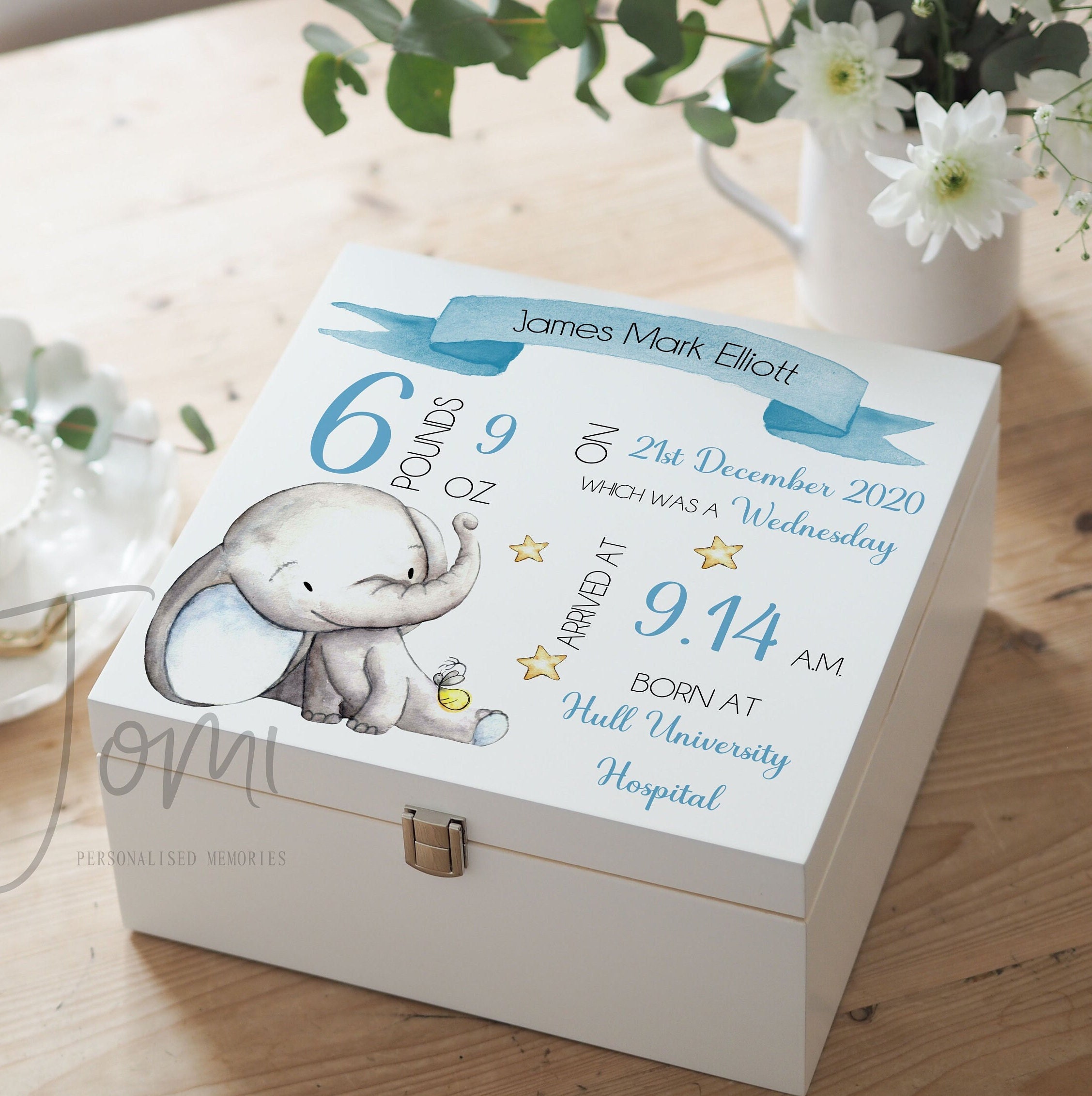 Luxury Baby Boy Keepsake Box Personalised Wood Baby Keepsake Etsy