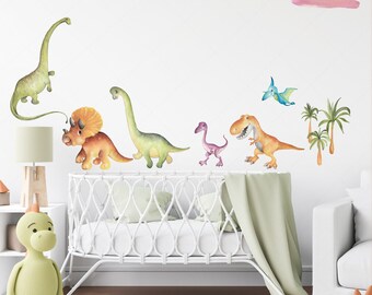 Dinosaur Wall Stickers Children Room Home Wall Decal Baby Nursery Animal Vinyl R 