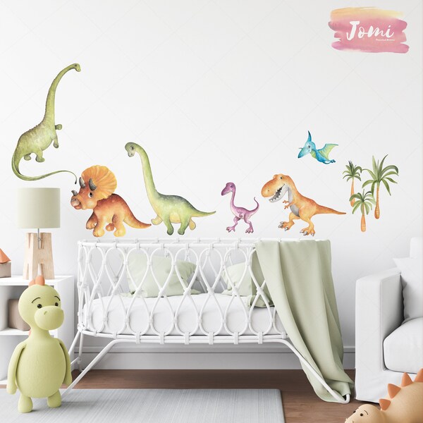 Dinosaur Wall Decal Etsy UK