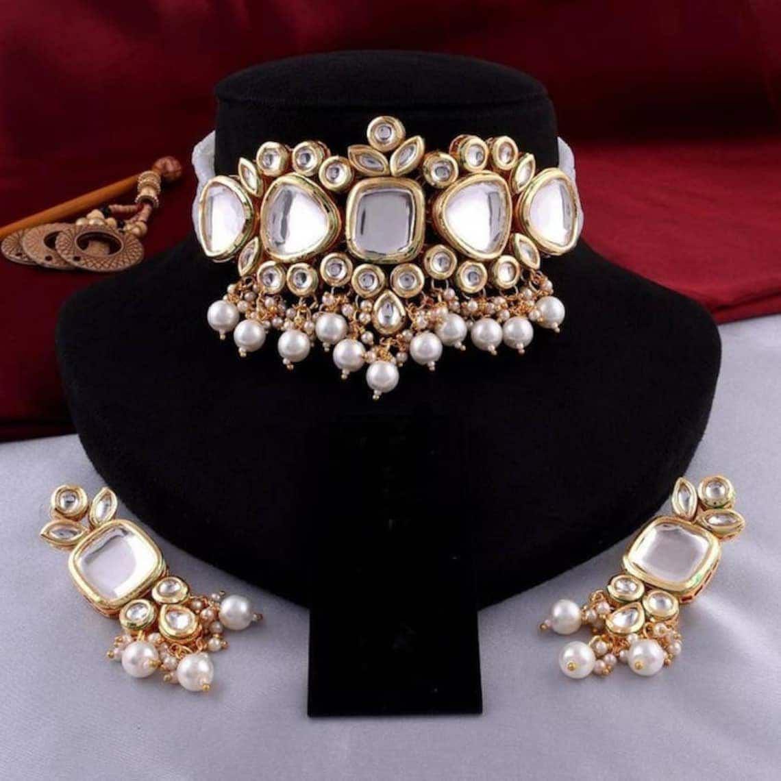 Parure De Bijoux De Mariage (collier + Boucles D'oreilles) En Strass Et Chaîne Marquise - Style élégant Pour Femmes, Adolescentes - 5