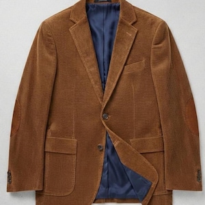 Blazer vintage de pana marrón / Chaqueta con coderas para hombre
