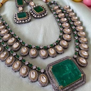 High Quality Uncut Polki Kundan Necklace With Earrings/ Wedding ...