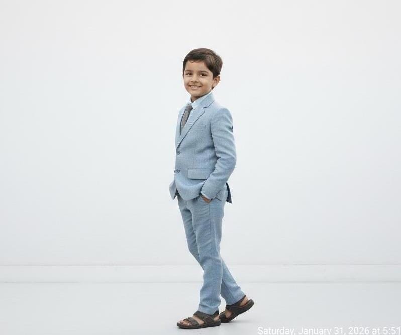 boys formal dress code outfits children Light Blue Suit 071126MD-55%
