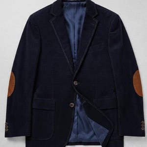 Blazer vintage de pana azul marino / Chaqueta con coderas para hombre