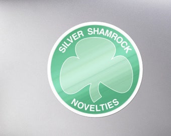 Silver Shamrock Halloween Bubble-free stickers