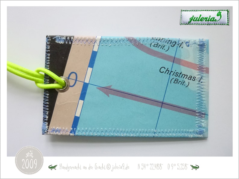 travel utensils from world maps luggage tags travel tag hand sewn by juleria9 Suitcase tags from maps handmade upcycling