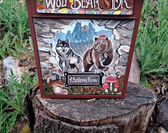 art mailbox, bee, unique giftPainted mailbox, home decor, blossoming flowers, custom painted mailbox, custom gift, artist, briefkastenkunst