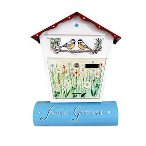 custom paintinggifts, home gifts, cottage mailbox,Hand painted mailbox, mint green, ornament
