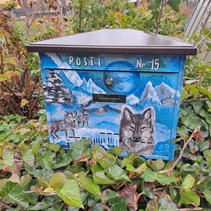 Cuadro personalizado, buzón pintado a mano, buzón artístico, buzón grande, buzón artístico