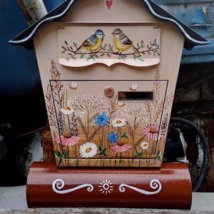 cassetta postale artistica, regalo unico, cassetta postale dipinta, decorazioni per la casa, casa, cassetta postale dipinta su misura, regalo personalizzato, artista, boite aux lettres, dolce casa, albero