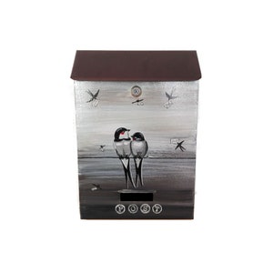 Birds in love, Mailbox with birds, briefkasten, wedding, boite aux lettres,