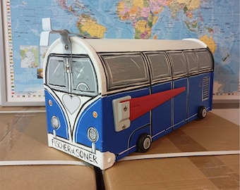 American mailbox, VW, retro,unique gifts, cadeaux original, Painted mailbox, grafitti, custom painted mailbox, hand painted, volkswagen