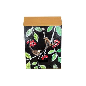 custom paintingart mailbox, unique giftLeaves, branches, forest, tree, mailbox, custom gift, painted mailbox, briefkasten