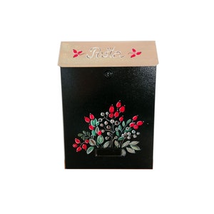 boîte aux lettres d&#39;art, cadeau uniqueBoîte aux lettres peinte, décoration intérieure, fleurs et oiseaux épanouis, boîte aux lettres peinte personnalisée, cadeau personnalisé, artiste