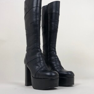 90s black platform boots