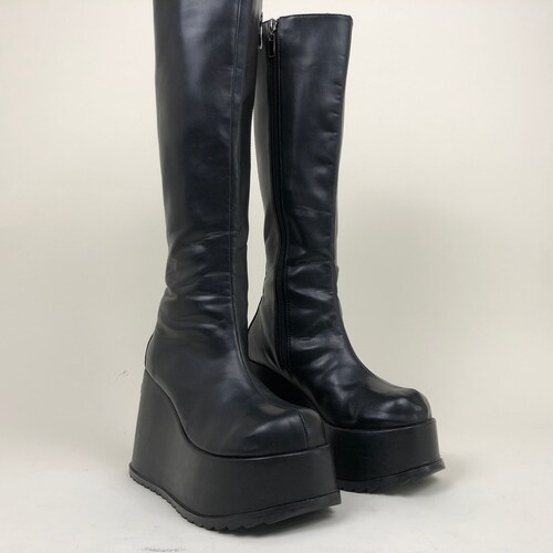 platform knee high boots