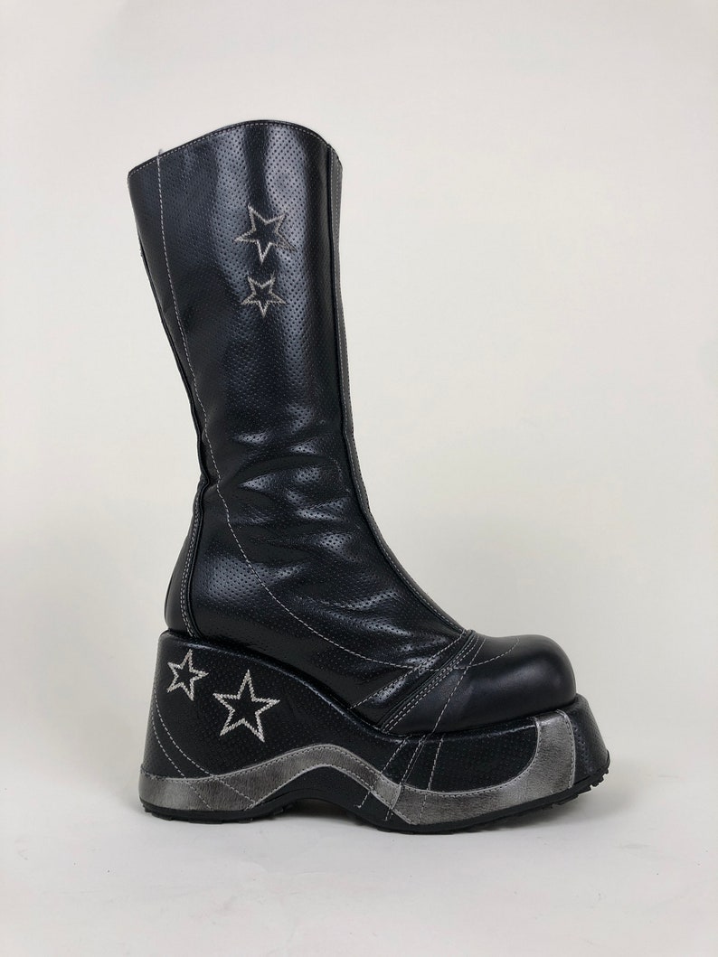 90s platform boots knee high
