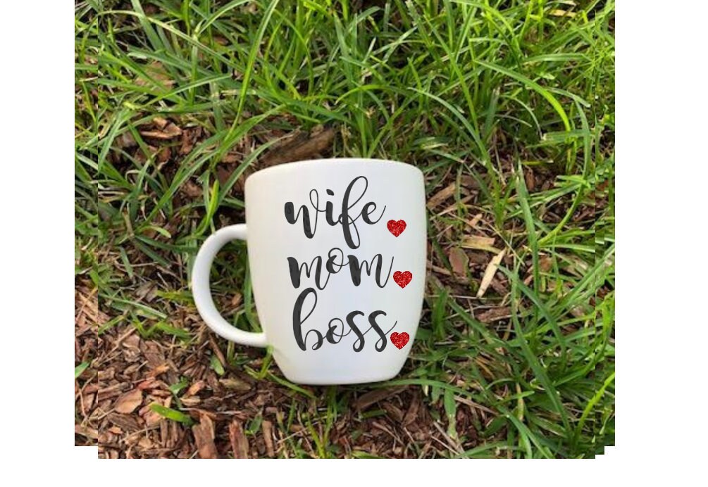 wife mom boss coffee mug
