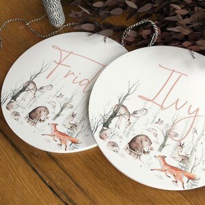 Decorative board "Forest Animals", personalized