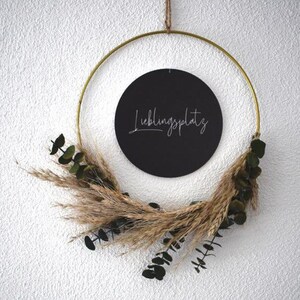 Flowerhoop Blumenkranz Türkranz mit Board Lieblingsplatz | Etsy