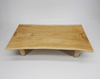 Eco Yoga Slab Table - Japanese Coffee Table - Tea Table Sustainable Wood - Meditation Altar - Meditation Prayer Puja Table - Buddhist Shrine