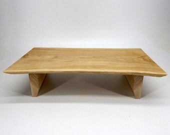 Mesa de losa de yoga 29 cm- Mesa de té Madera sostenible - Altar de meditación - Mesa de centro japonesa - Puja de oración de meditación - Santuario budista